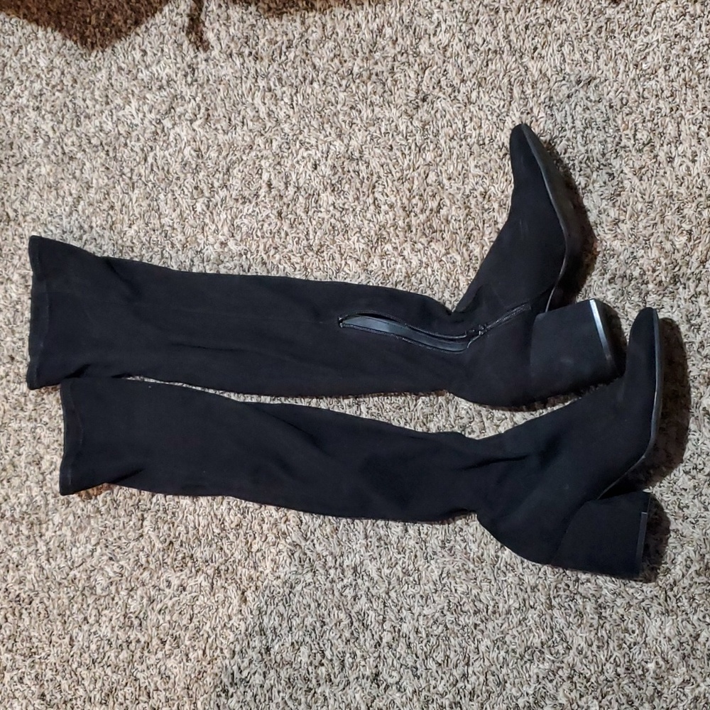 Dolce Vita Women's Black Over the Knee High Heel Boots